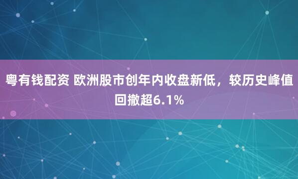 粤有钱配资 欧洲股市创年内收盘新低，较历史峰值回撤超6.1%